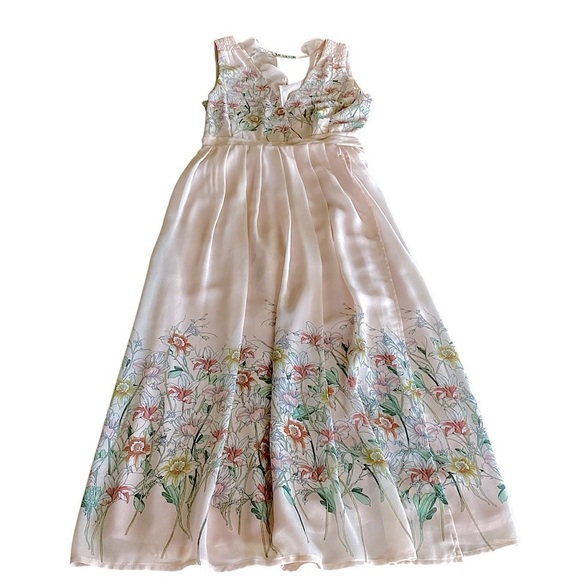 ASTR the Label Bristol Blush Pink Floral Print Midi Dress V-Neck Wrap Dress Sz S - Picture 11 of 16